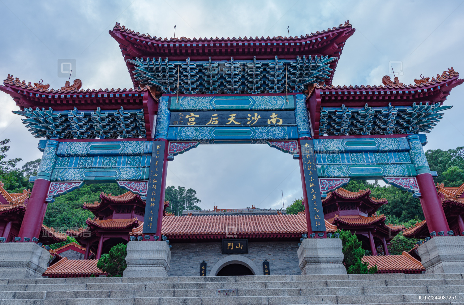 广州南沙天后宫中式传统牌坊牌楼建筑