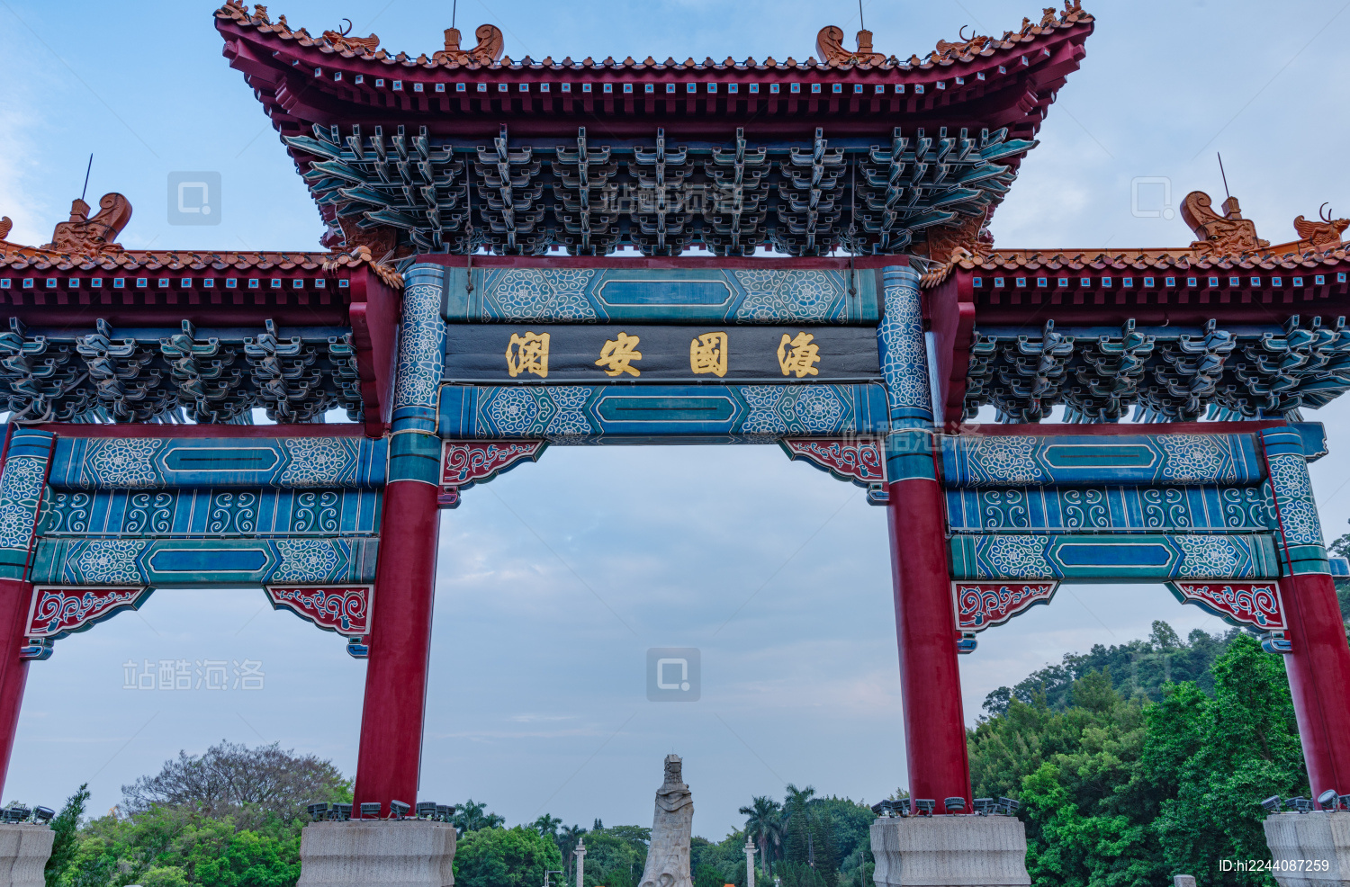 广州南沙天后宫中式传统牌坊牌楼建筑