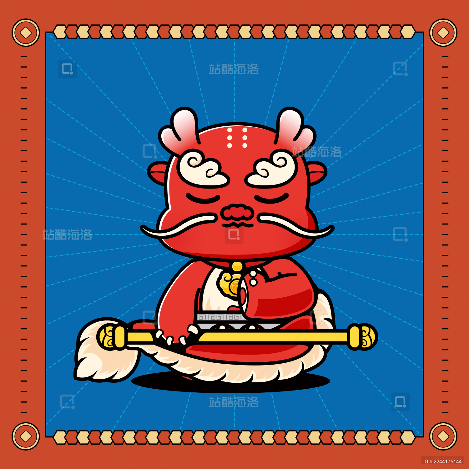 五福龙娃之武僧火龙娃