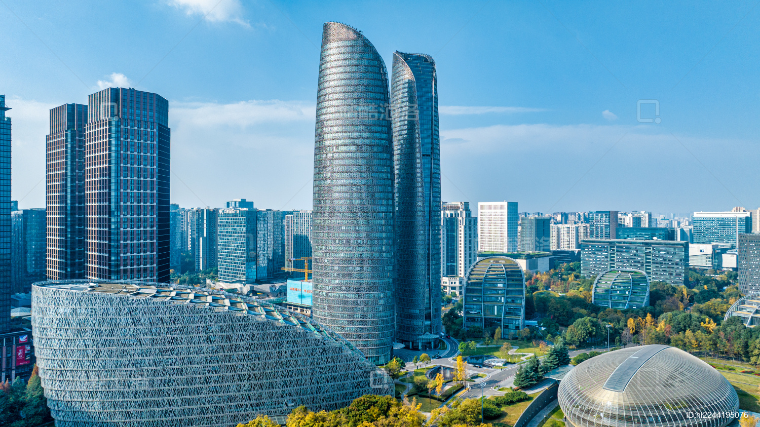 成都天府国际金融中心成都金融城双子塔