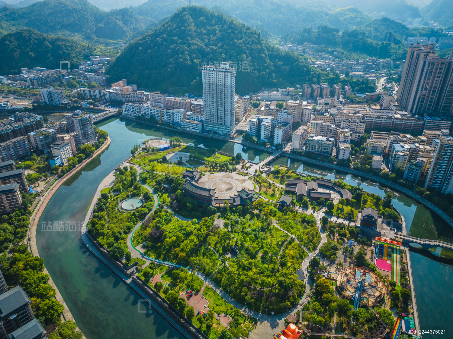 都匀南沙洲公园航拍