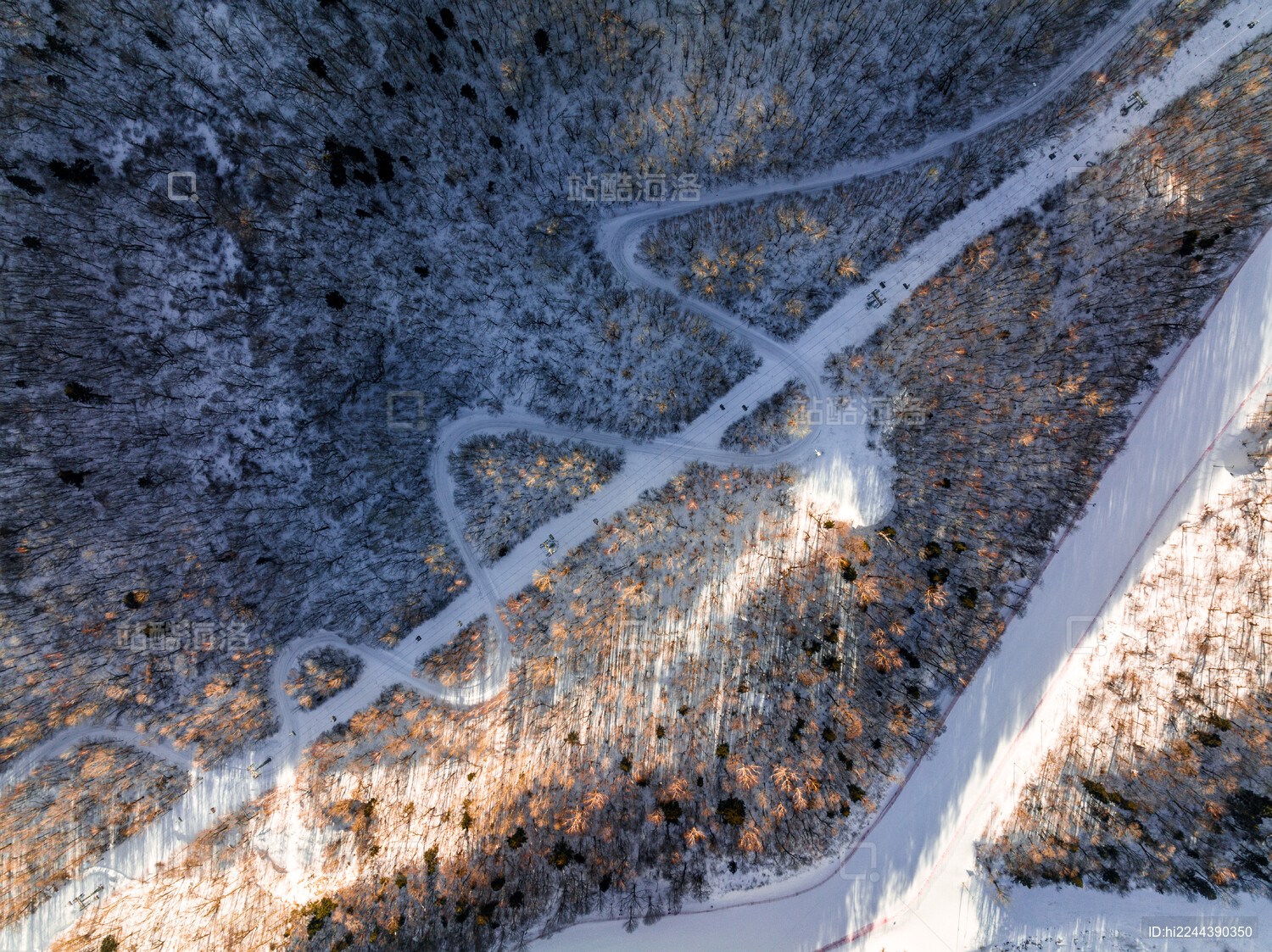 哈尔滨亚布力滑雪场航拍