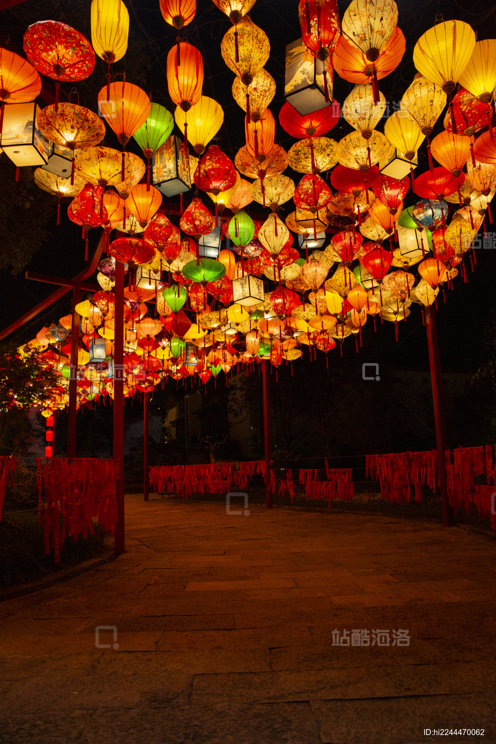 春节花灯中国风中式古典花灯街