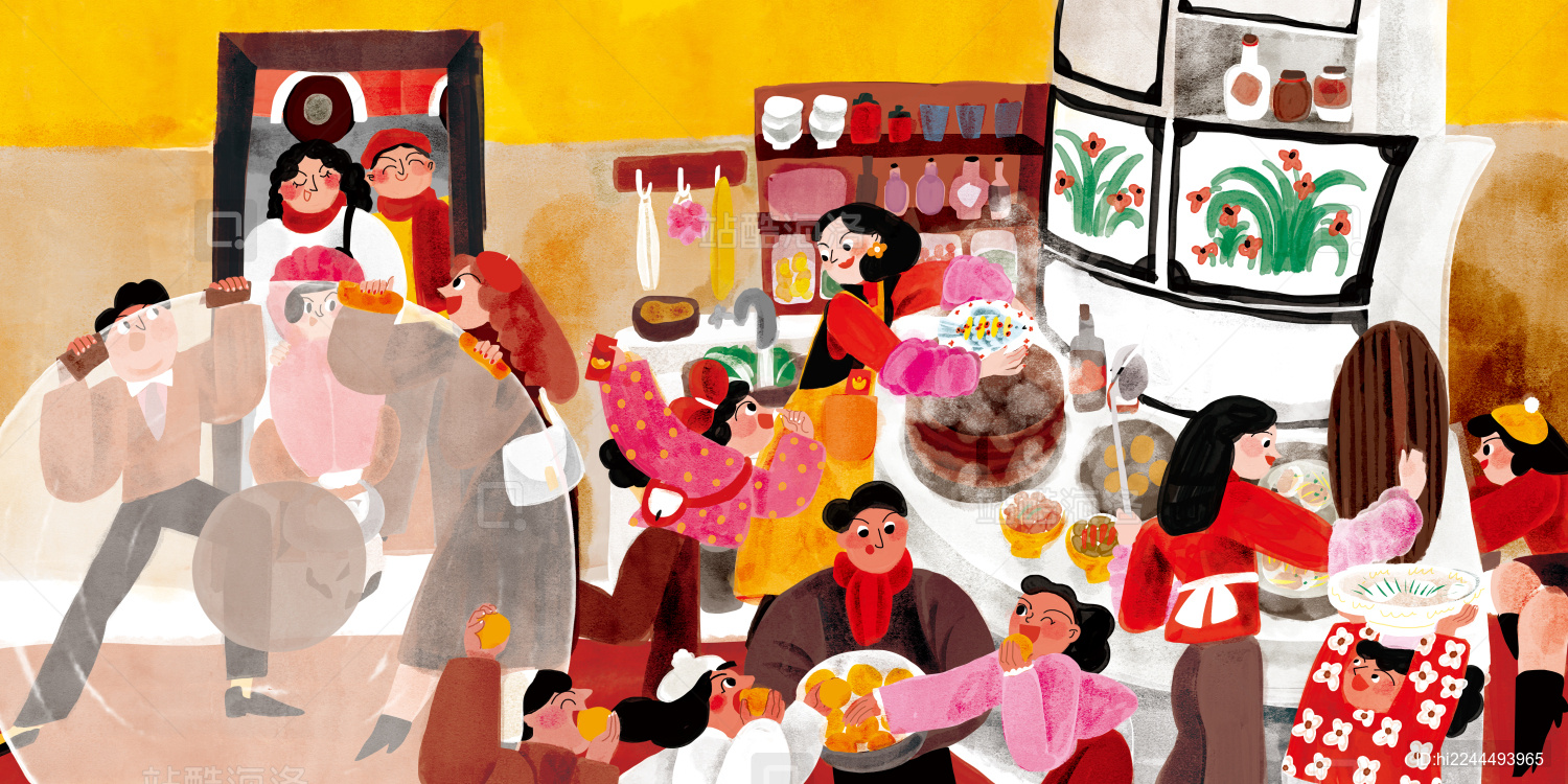 和家人团圆的夜晚