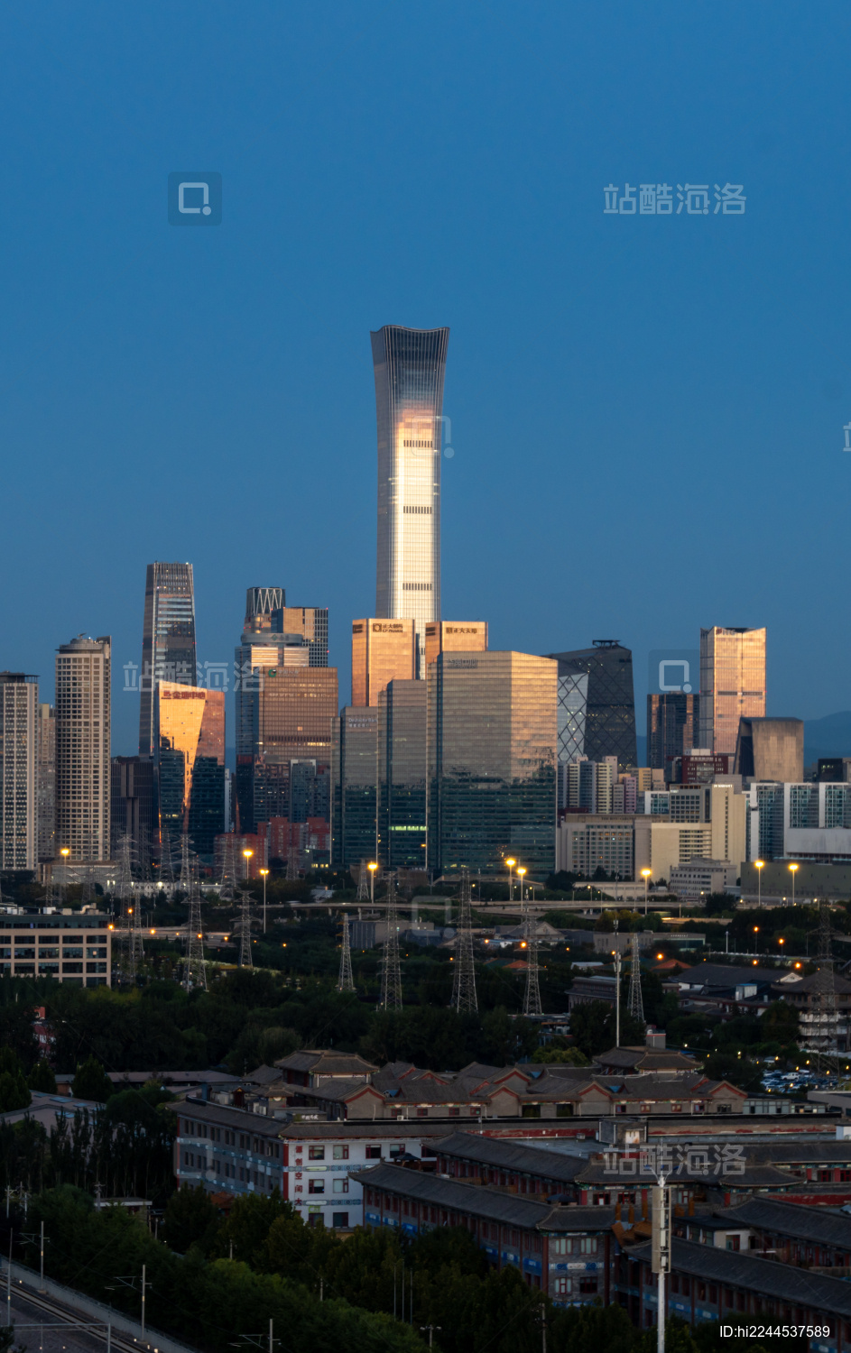 北京国贸城市蓝调夜景