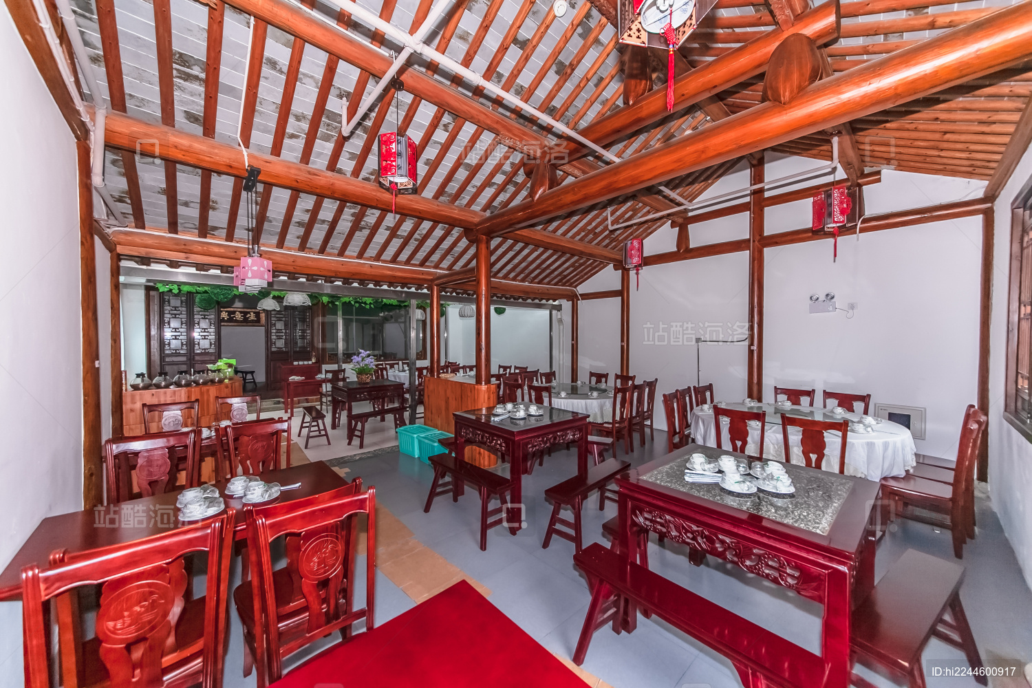 中国江苏省无锡市荡口镇老街餐厅家具环境