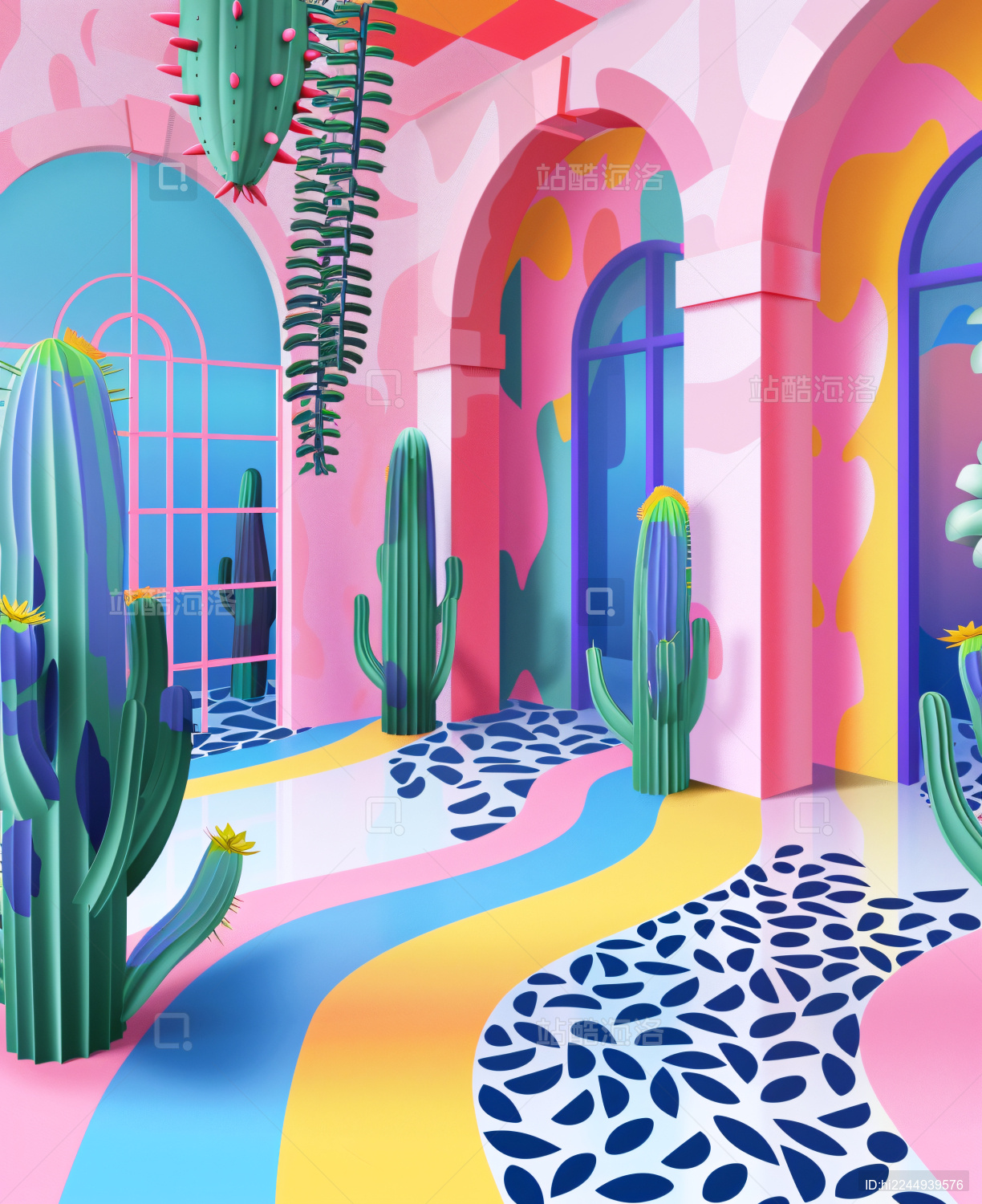 孟菲斯风格插画背景