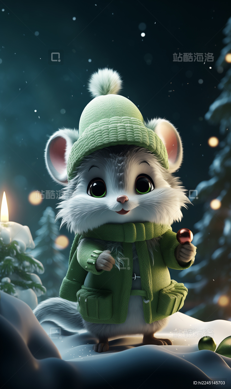 儿童漫画插画可爱的卡通仓鼠