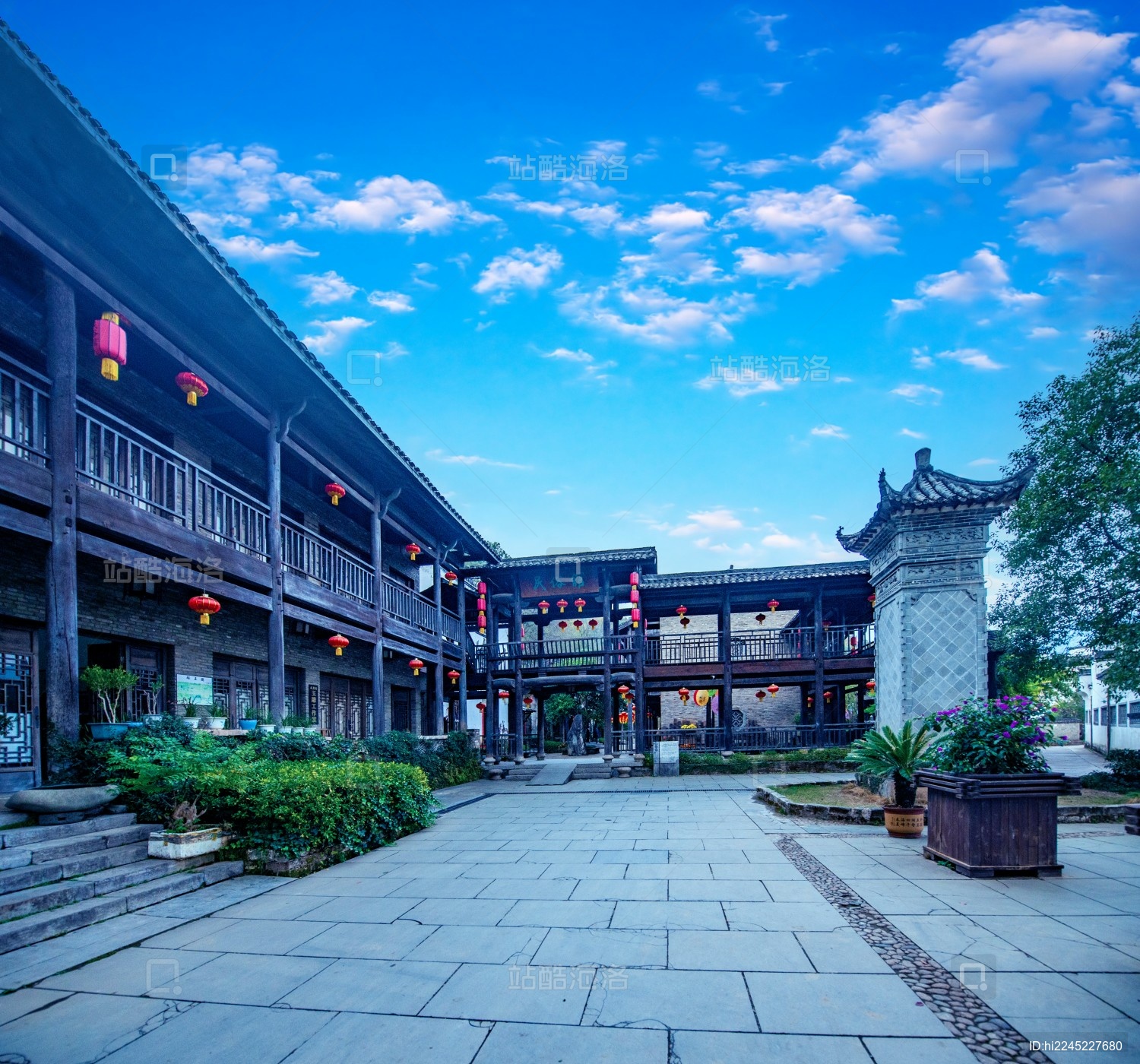 江西婺源县江湾古村落巷道