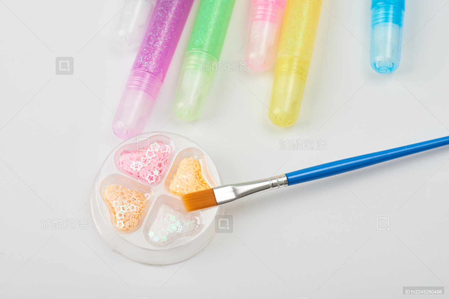 儿童涂鸦手工闪光金粉画材料