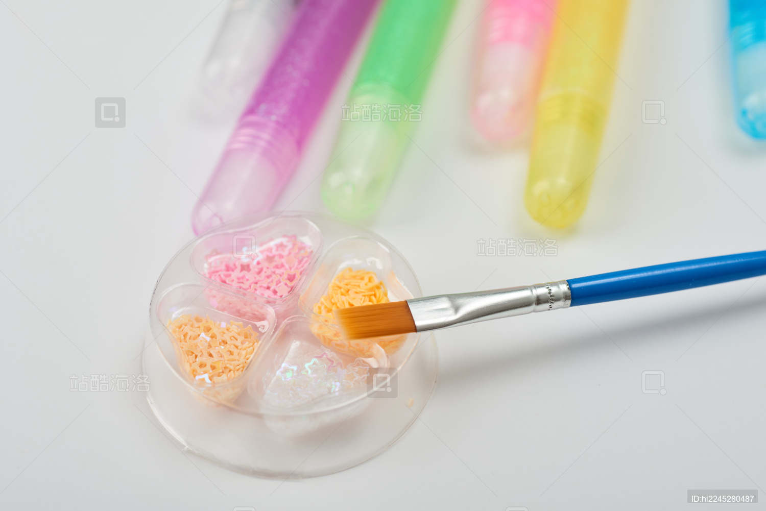 儿童涂鸦手工闪光金粉画材料