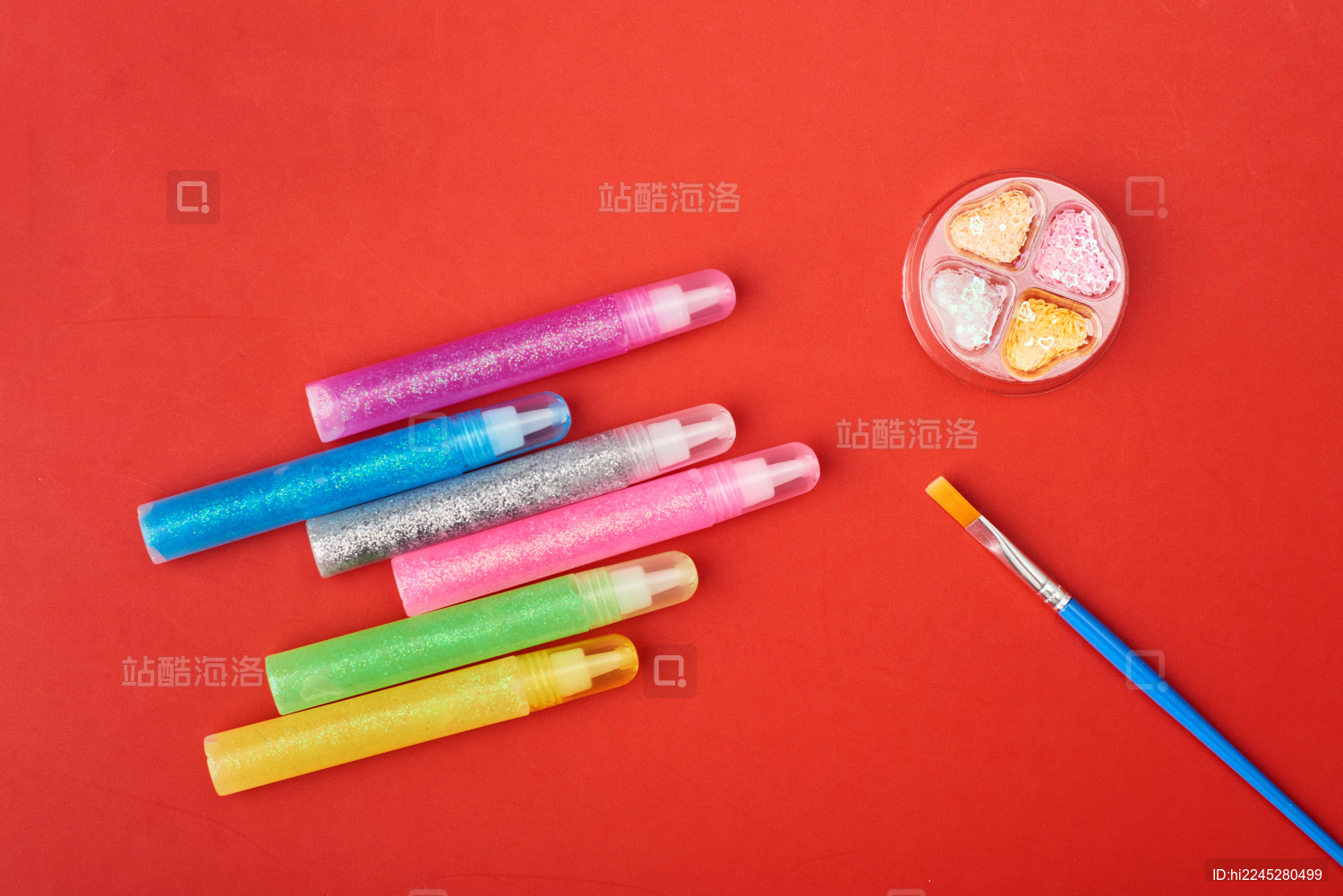 儿童涂鸦手工闪光金粉画材料