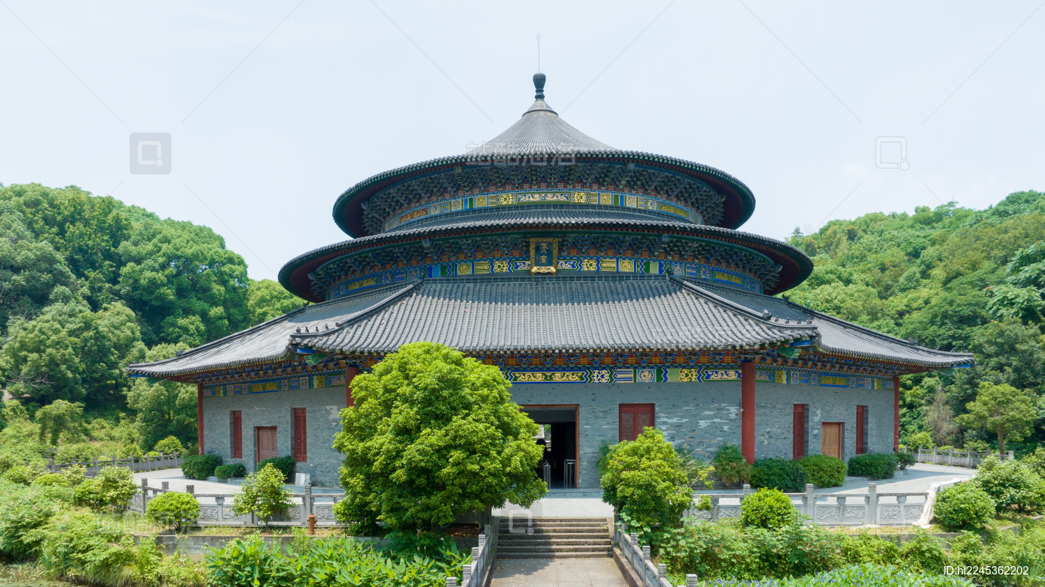 高角度 俯视杭州市东方文化园