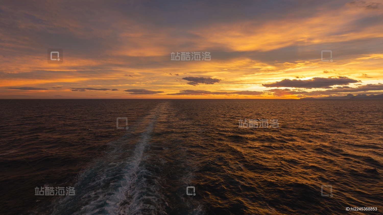 西班牙地中海日落晚霞风光