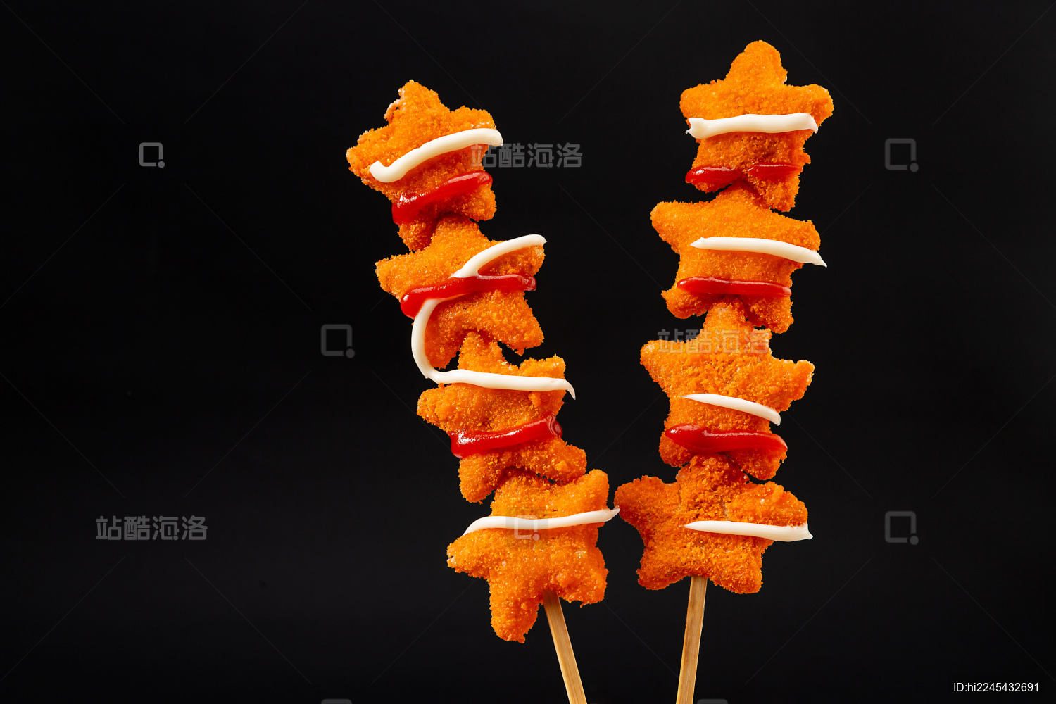 炸五星鸡块串幸运星鸡块串