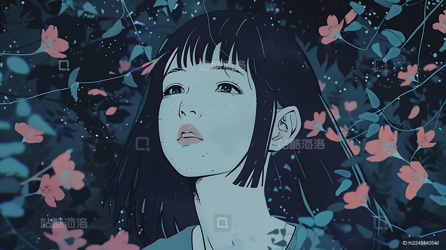 日漫风复古插画