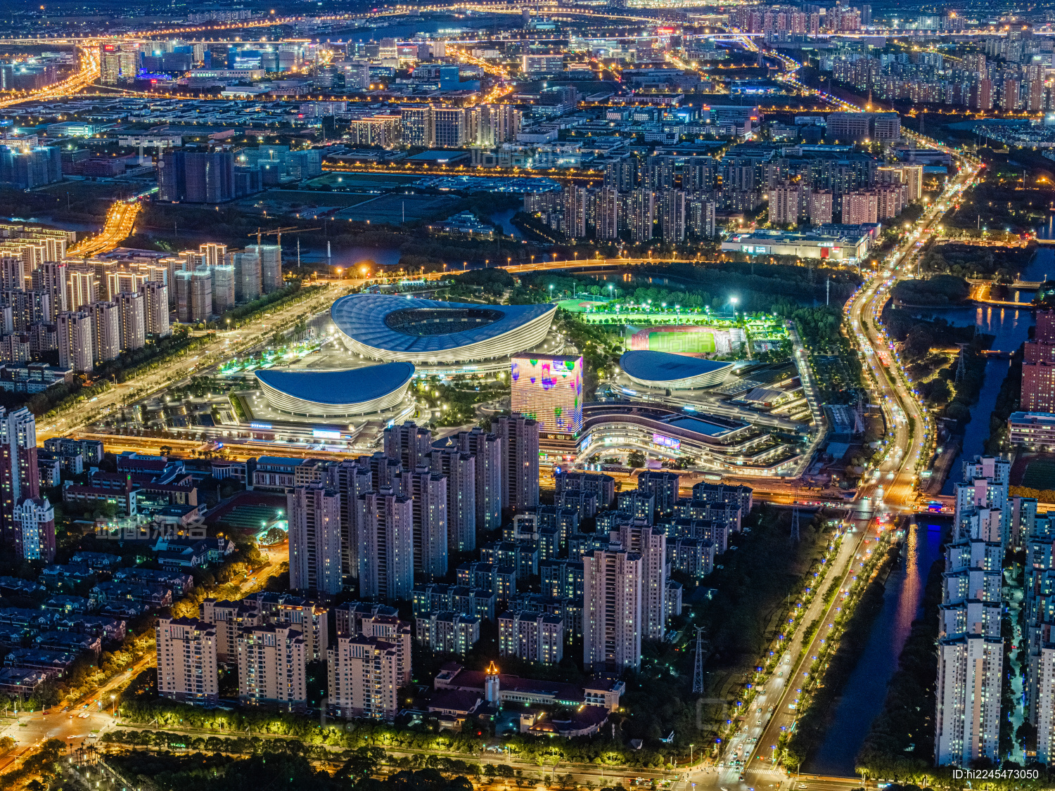 中国江苏苏州工业园区城市风光
