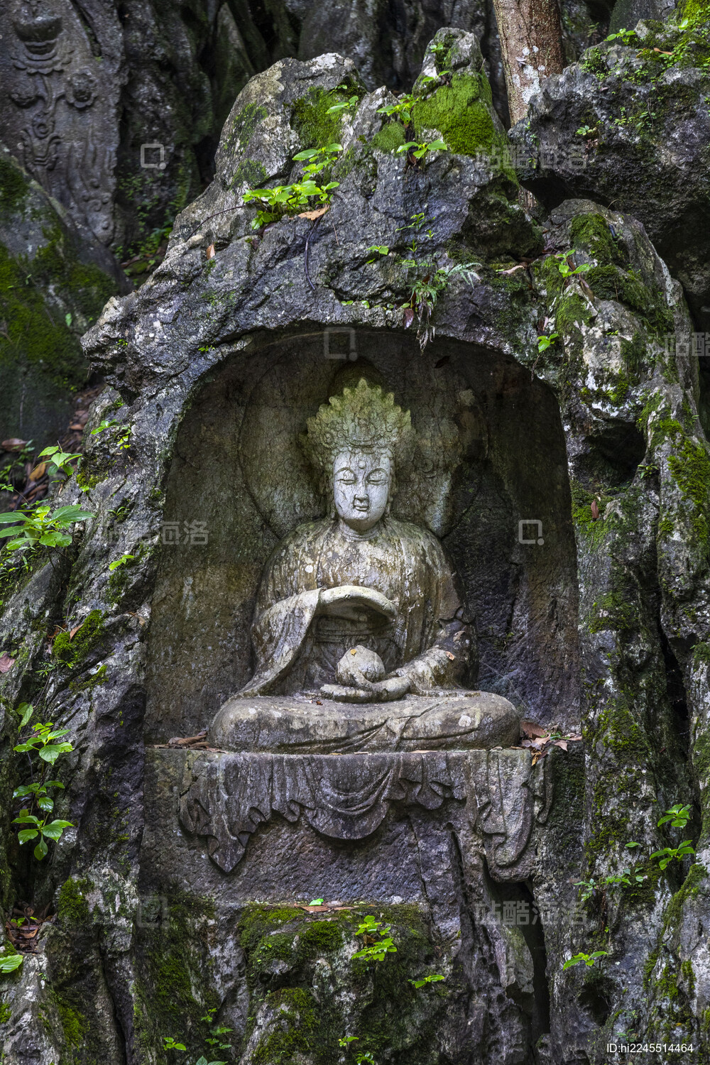 杭州灵隐飞来峰景区元代佛像_站酷海洛_正版图片_视频_字体_音乐素材