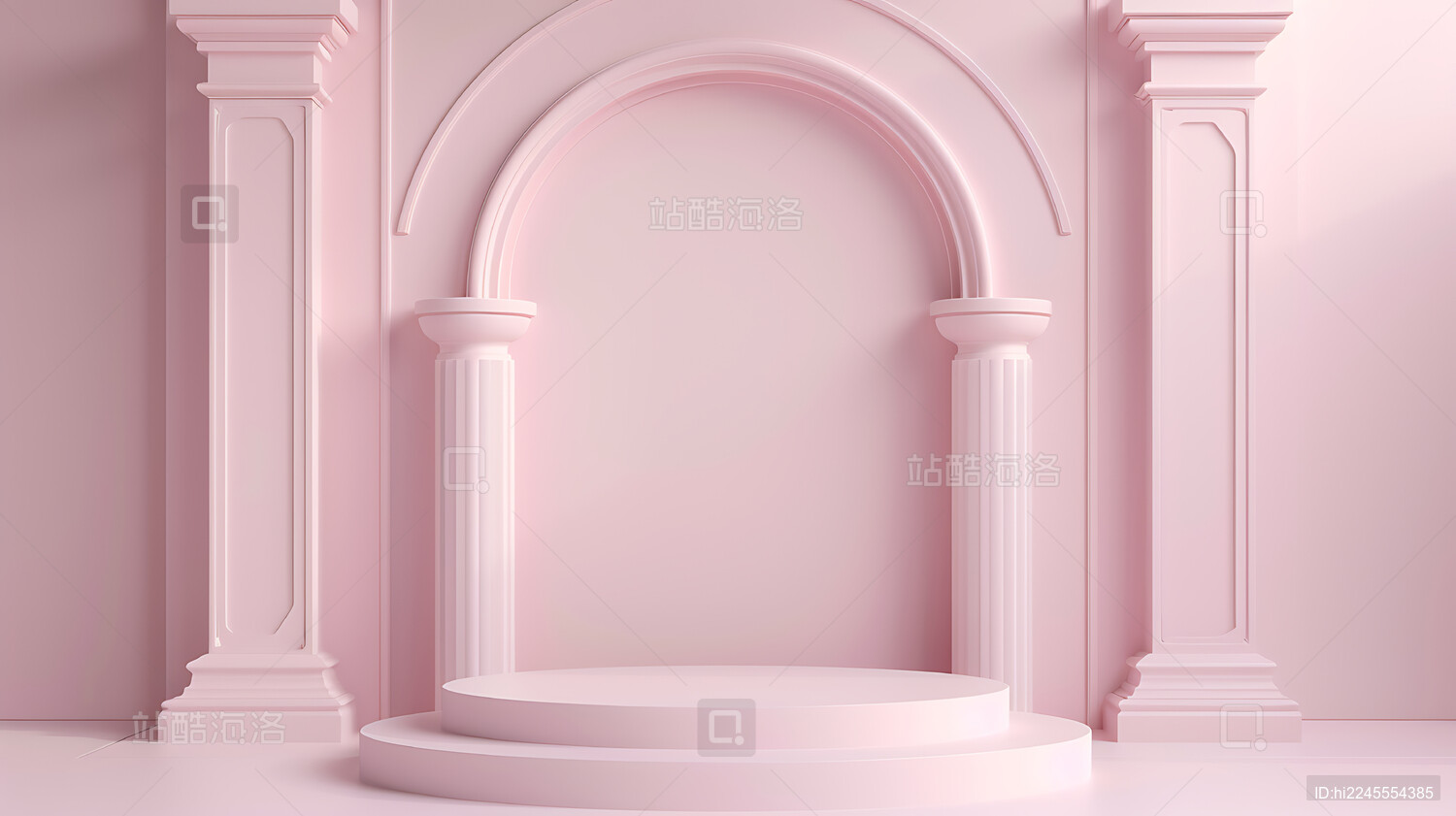 极简风电商展示台背景