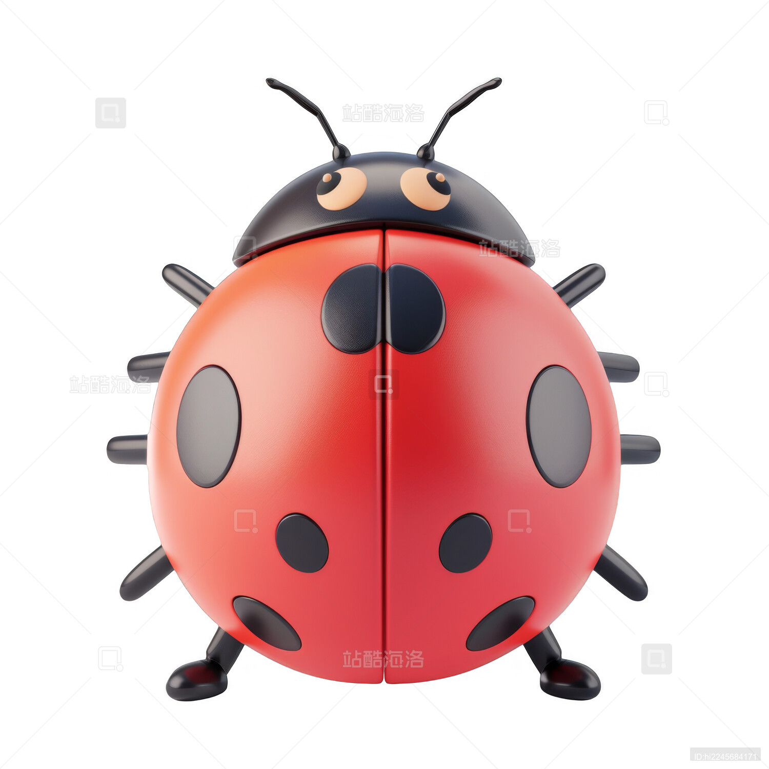 3d可爱卡通昆虫七星瓢虫