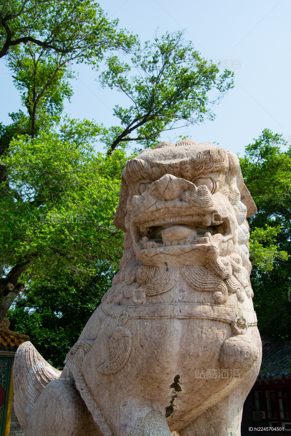 中国古代建筑的栩栩如生石狮子