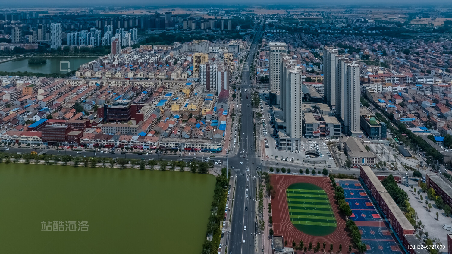 中国河南省商丘市睢县主城区高楼大厦建筑