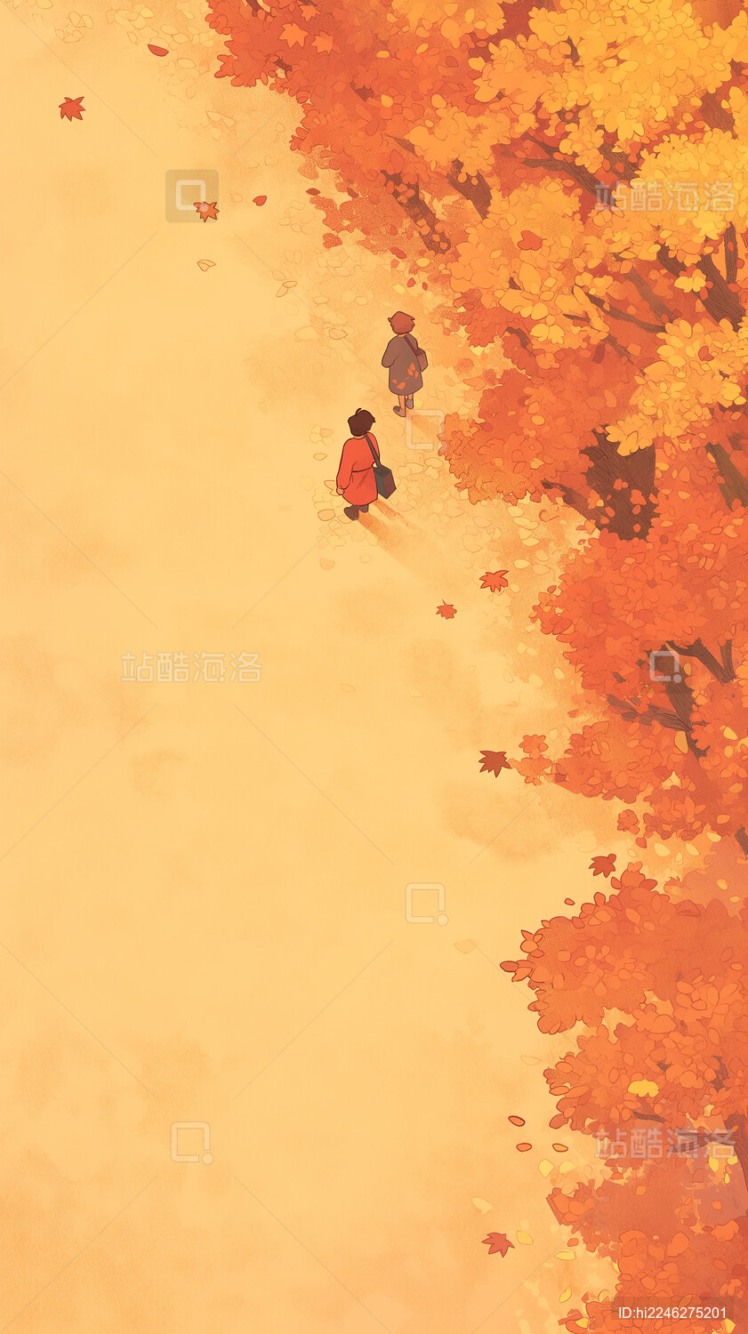 二十四节气 秋分 主题插画