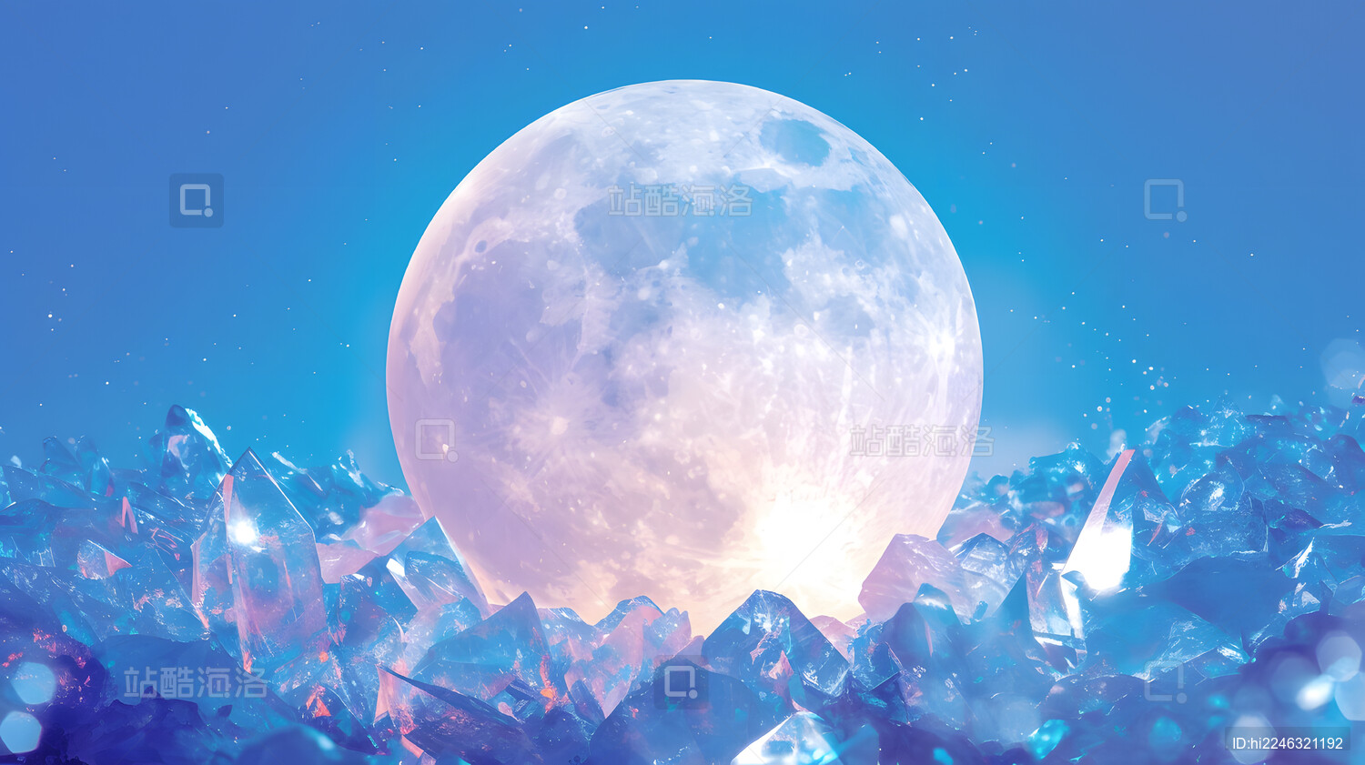 中秋节月亮卡通插画