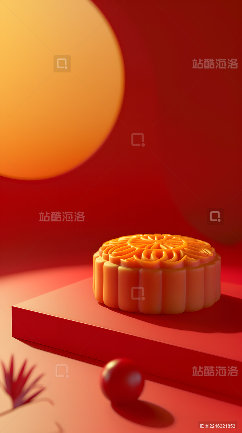 中秋节月饼美食食物卡通插画