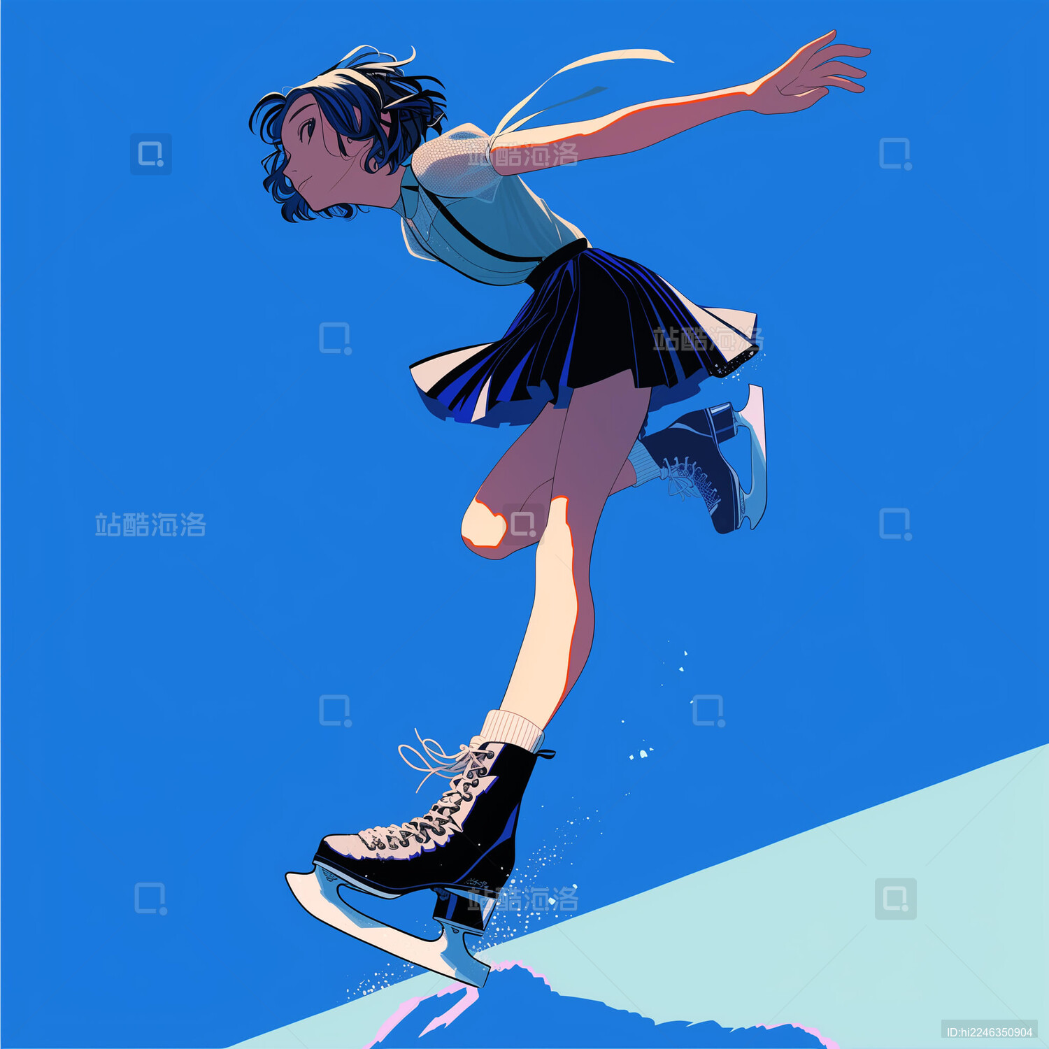 动漫滑冰少女