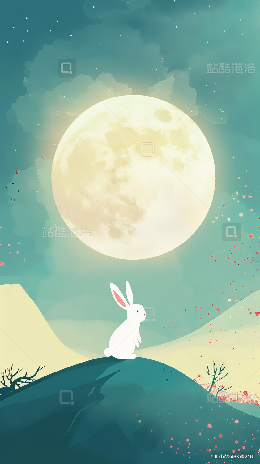 中秋节插图背景