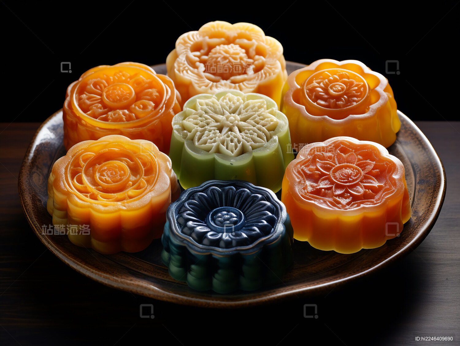 中秋节月饼主题背景壁纸