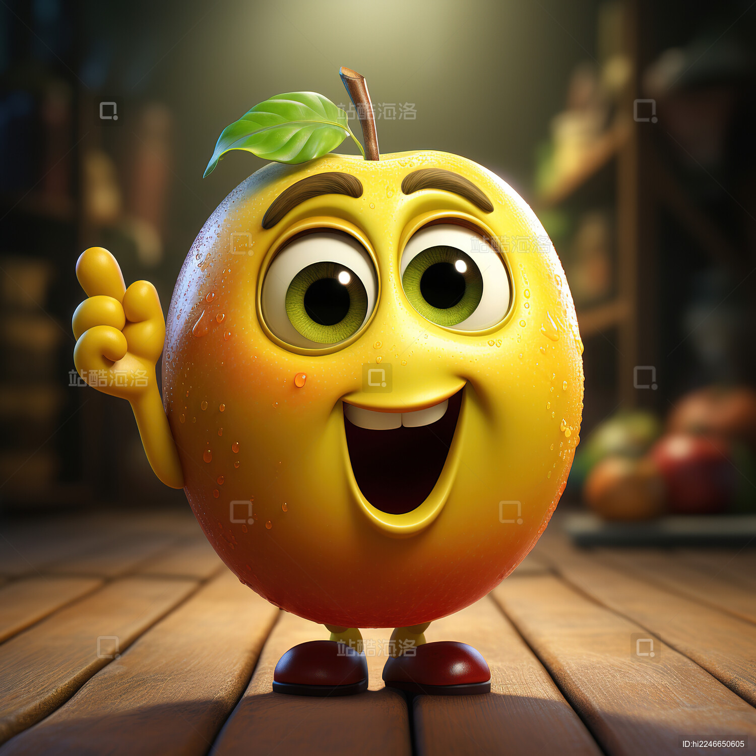 可爱卡通苹果拟人化形象