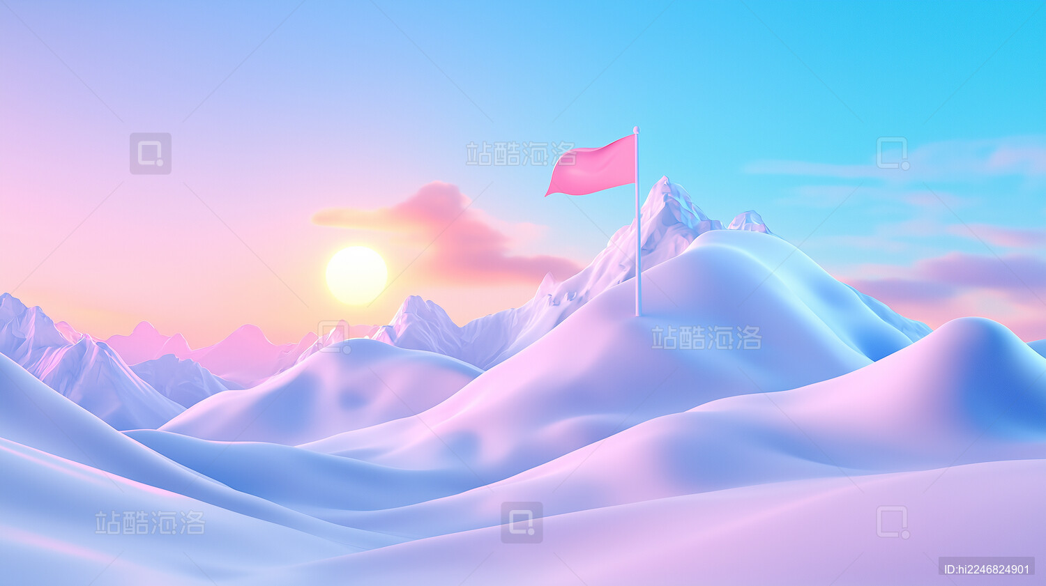 冬日暖阳3D卡通美景