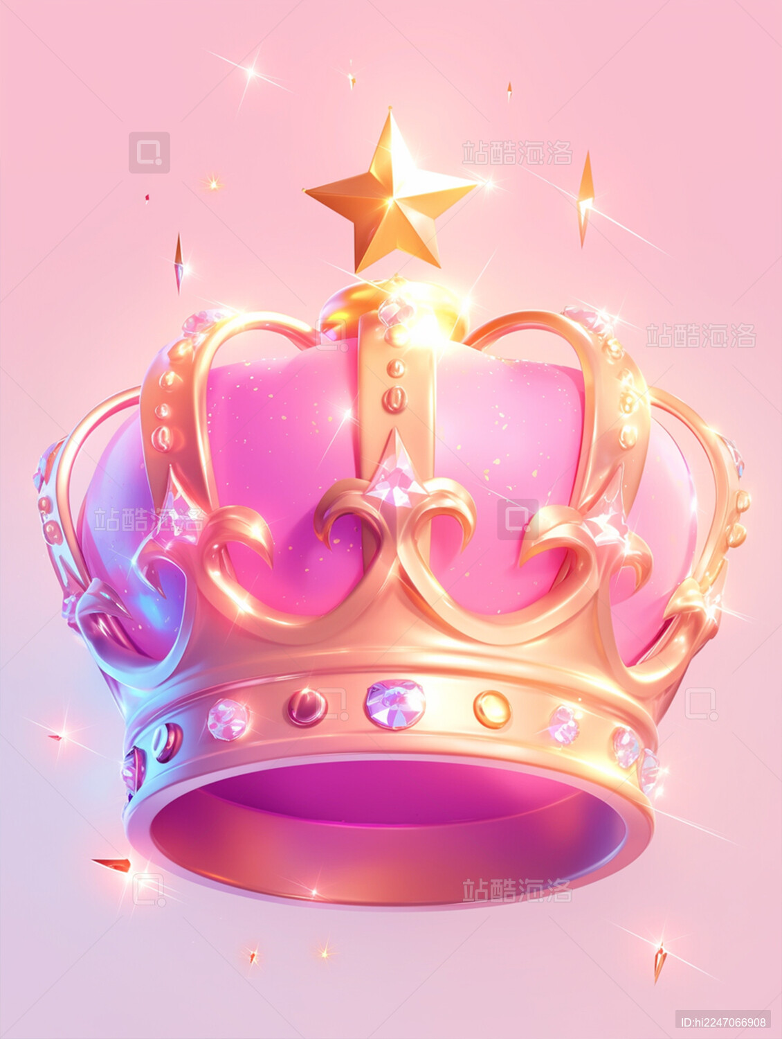 粉色游戏图标皇冠