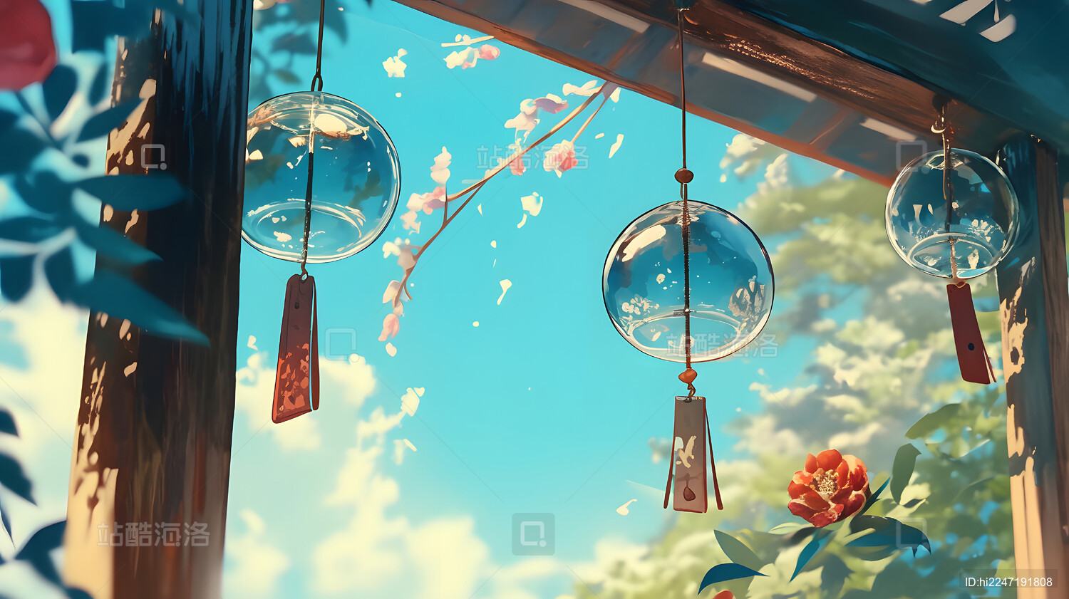 日式风铃插画
