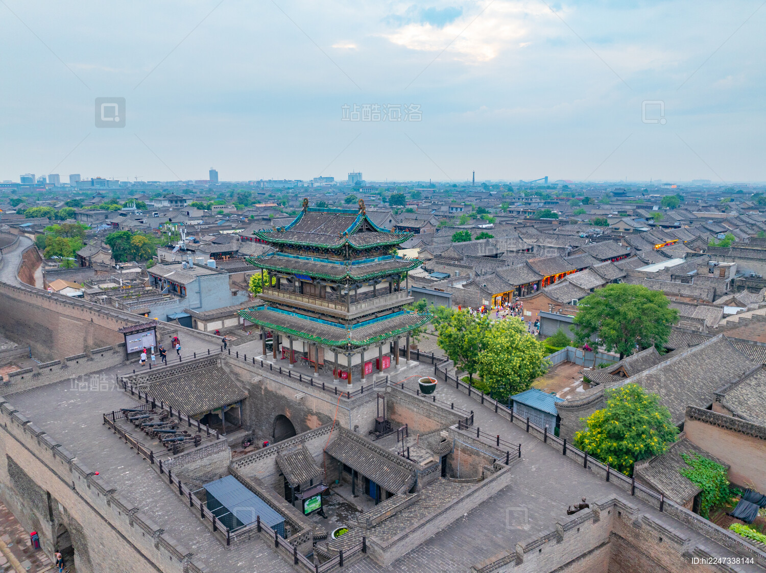 山西晋中平遥古城全景