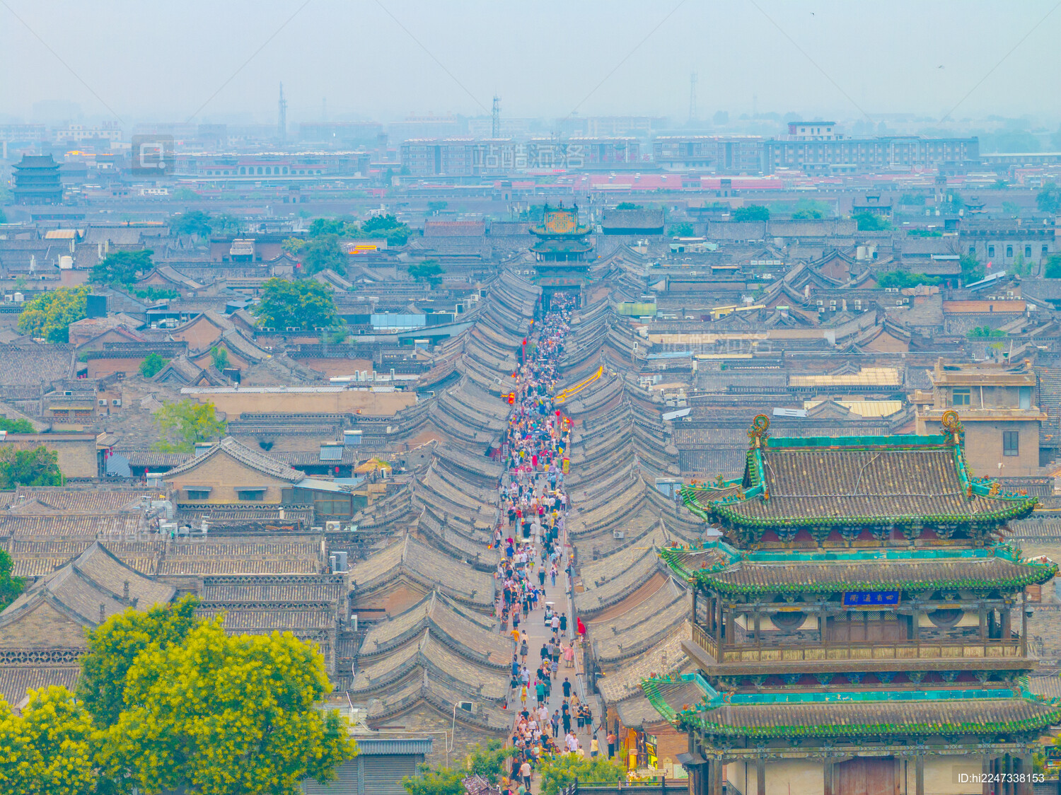 山西晋中平遥古城全景