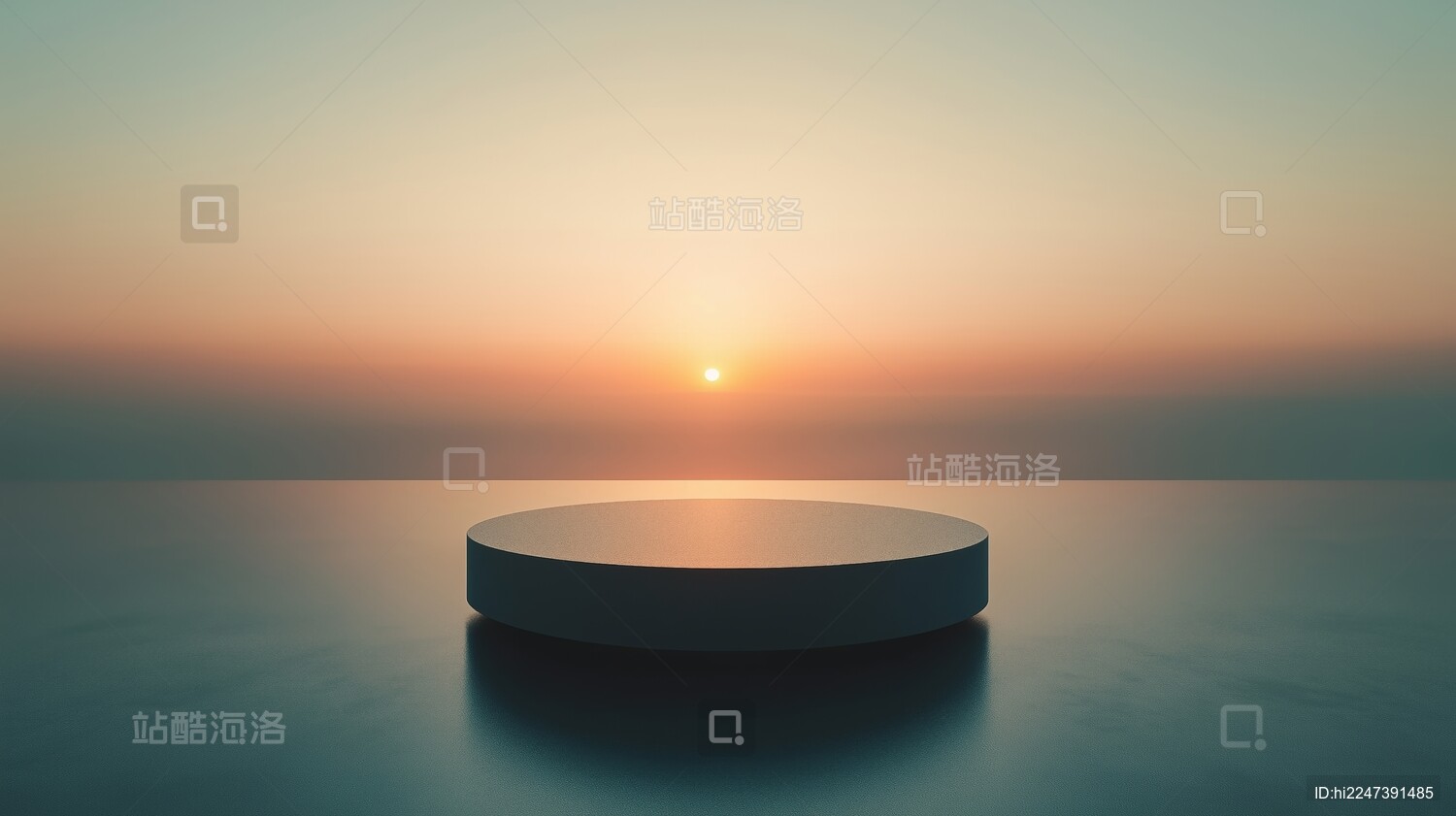 唯美梦幻自然C4D立体三维电商产品展示台