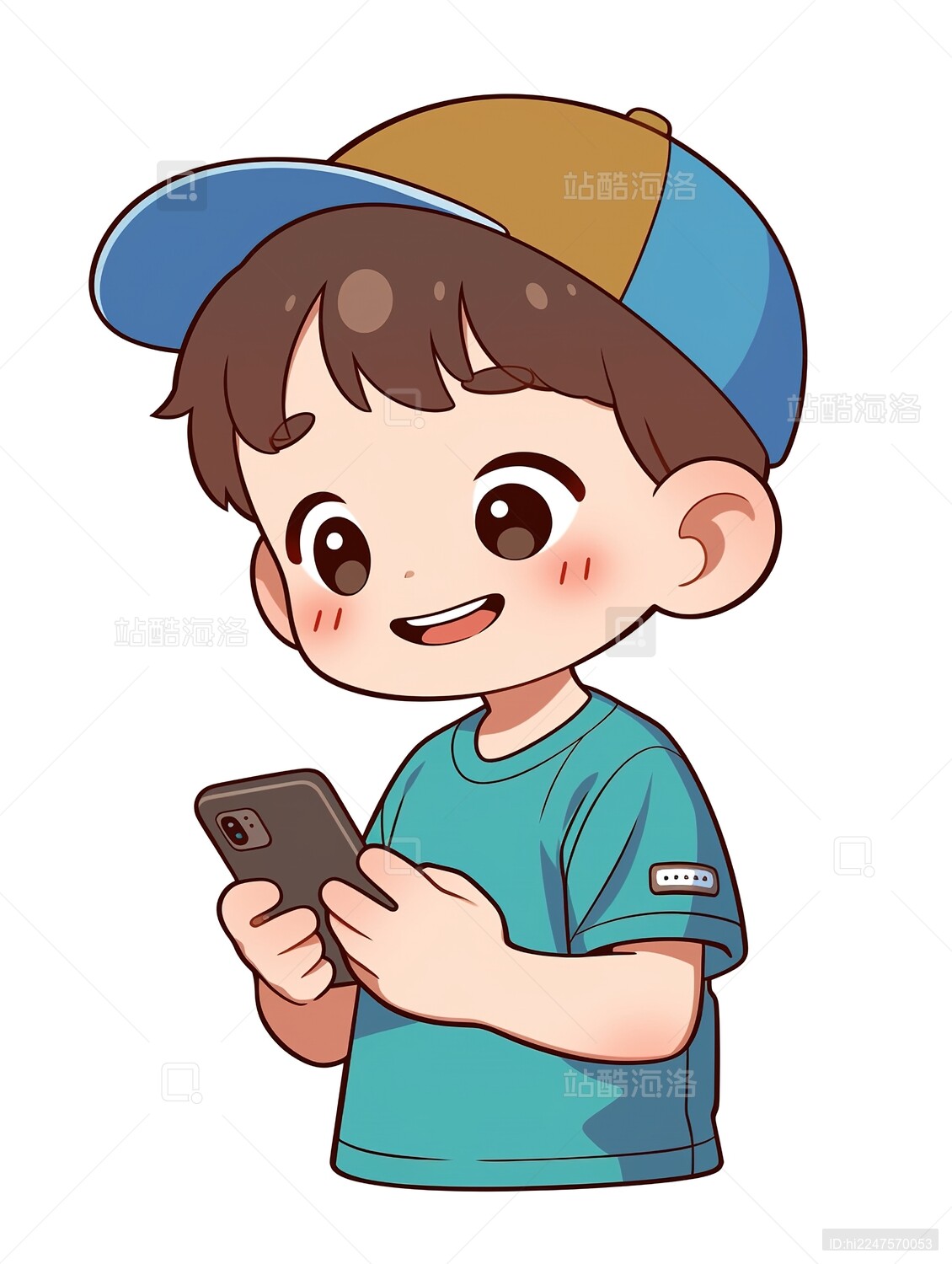 看手机的男生