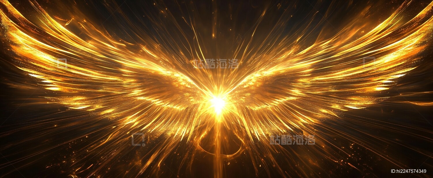 金色翅膀舞美设计背景