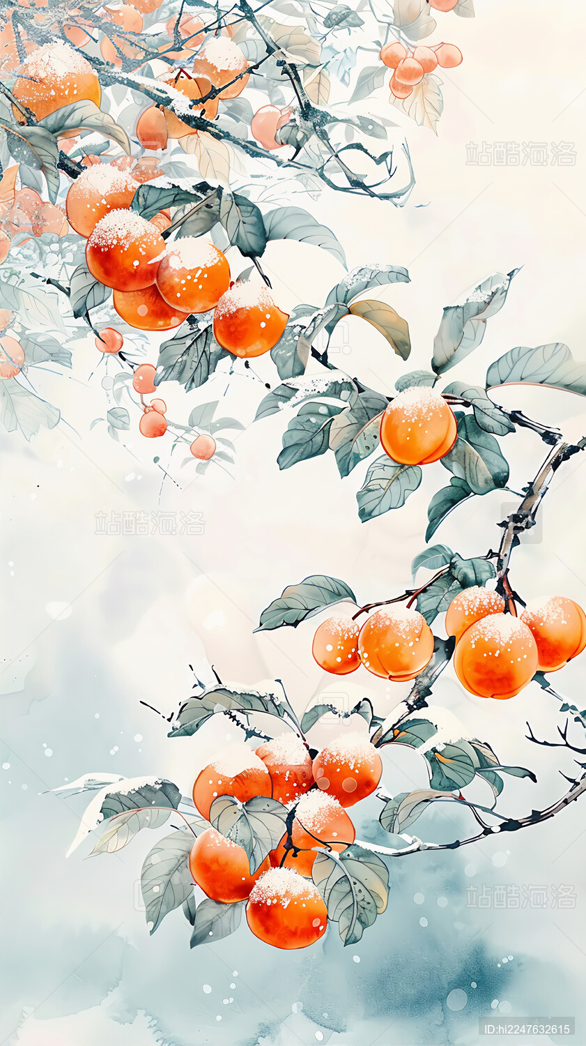 24节气植物果实系列插画