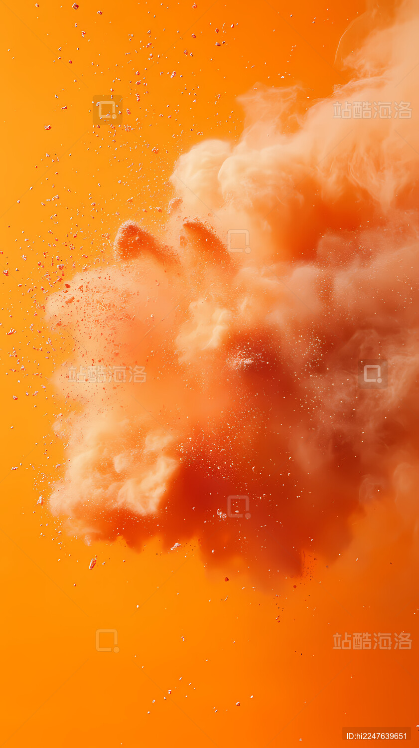 色彩爆炸的绚丽烟雾