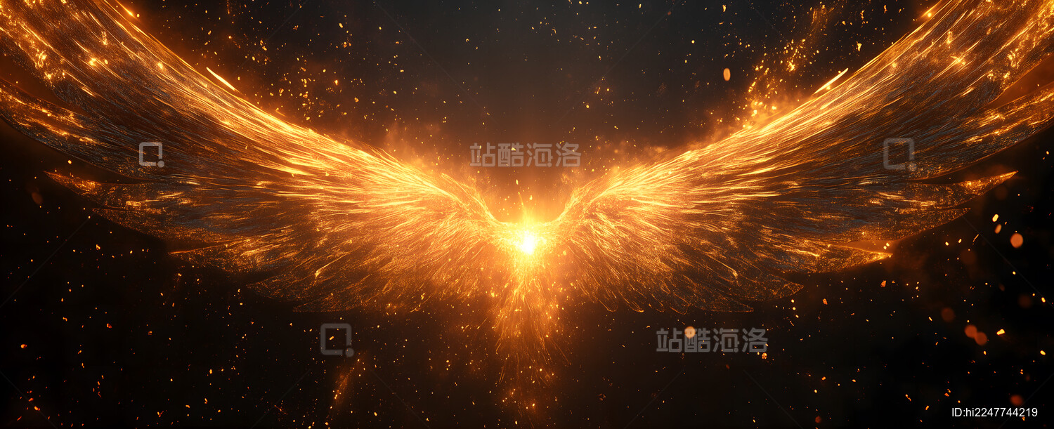 金色翅膀舞美设计背景