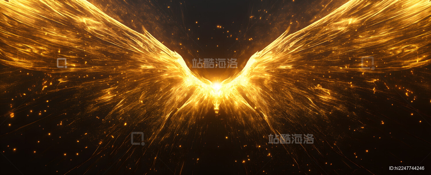 金色翅膀舞美设计背景