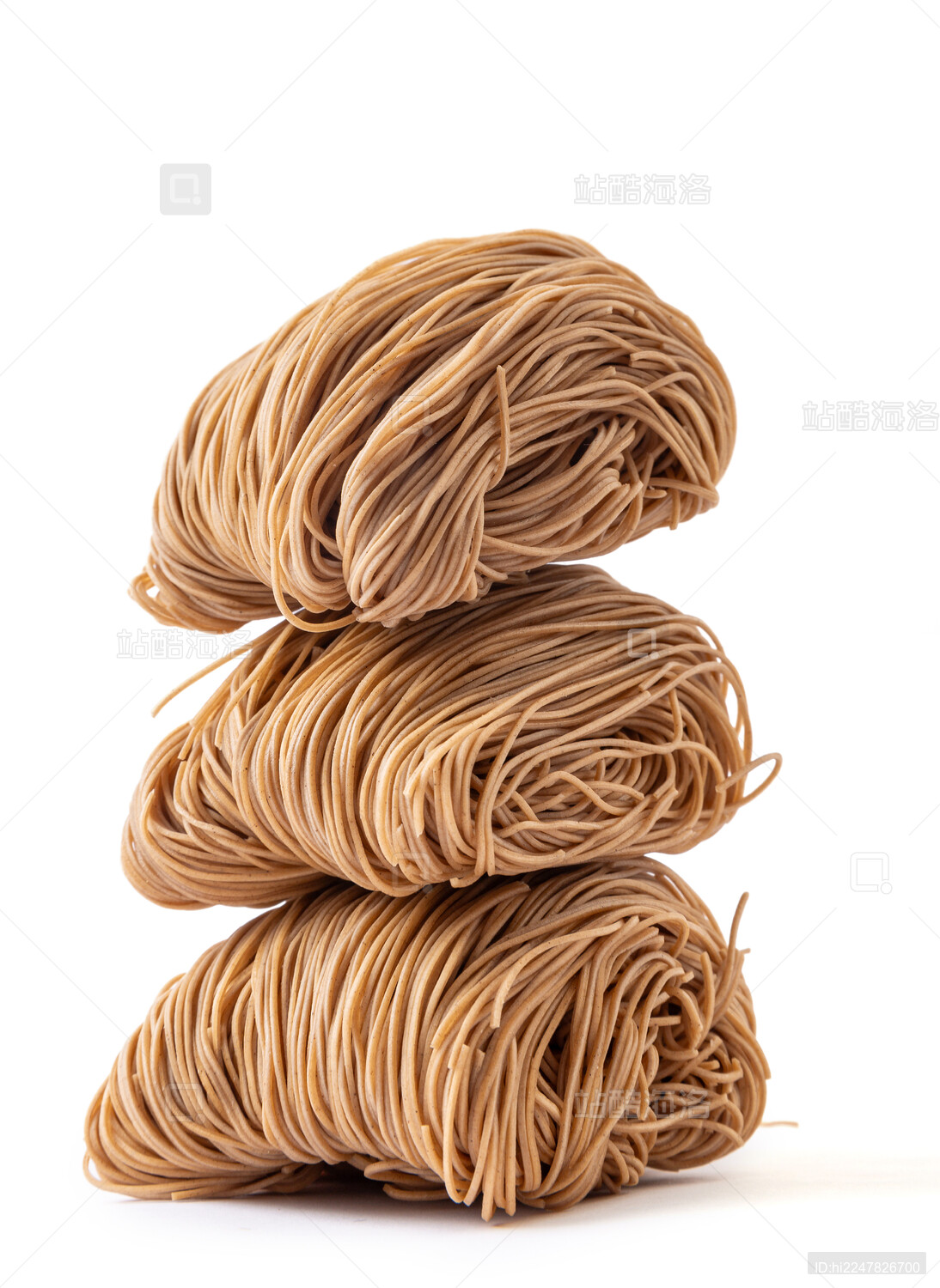 荞麦竹升面干面块特写