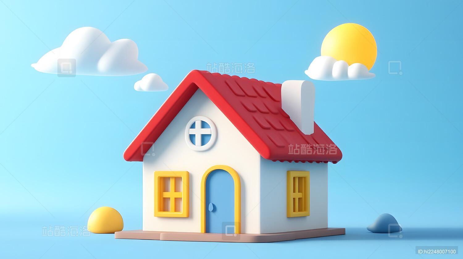 可爱的3d卡通房屋