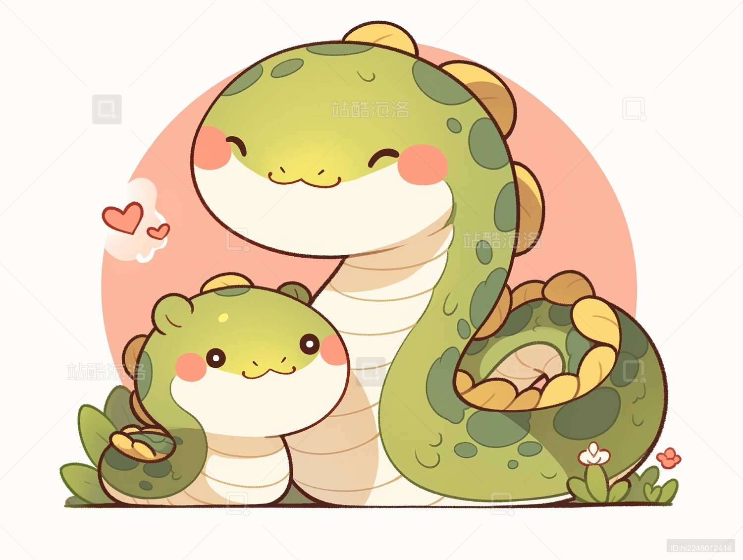 可爱蛇年生肖蛇