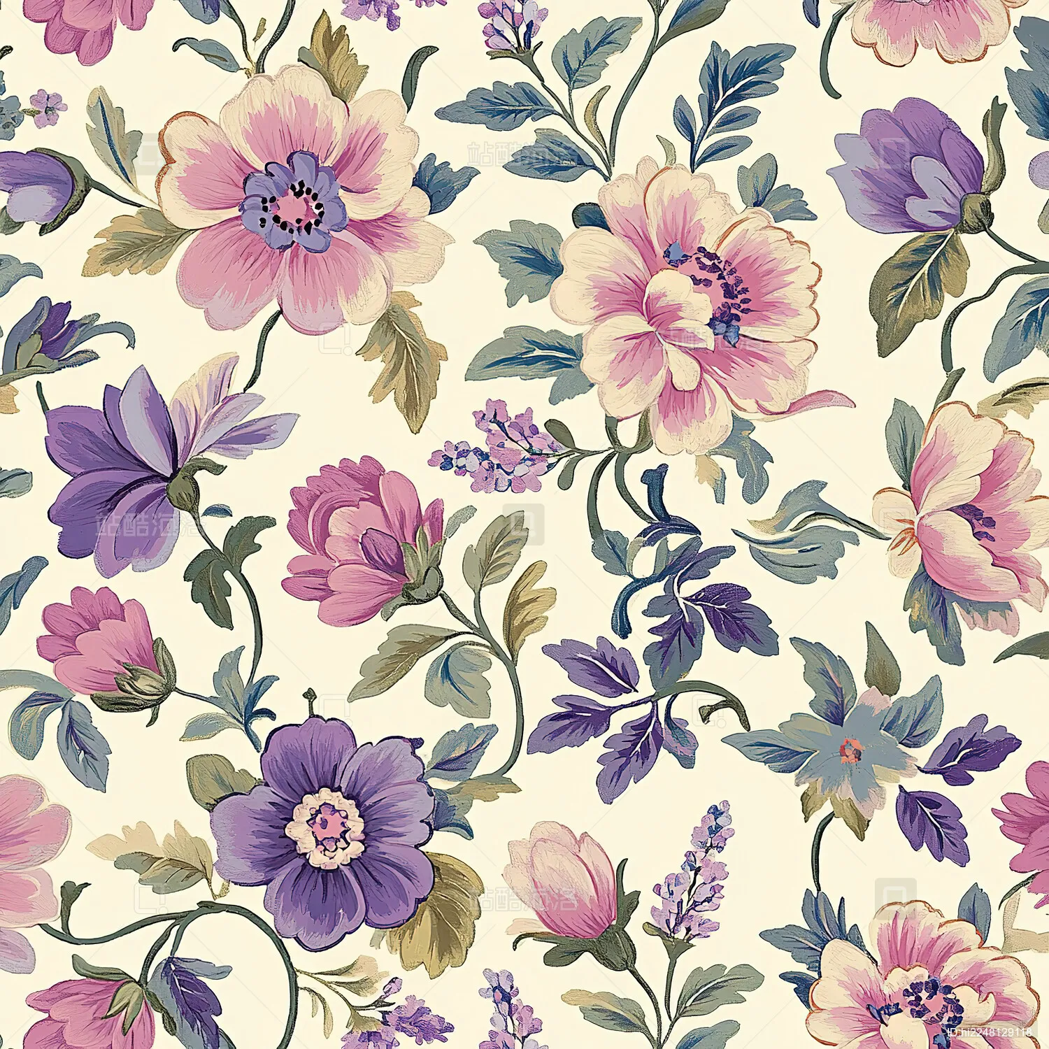 无缝隙花纹背景图