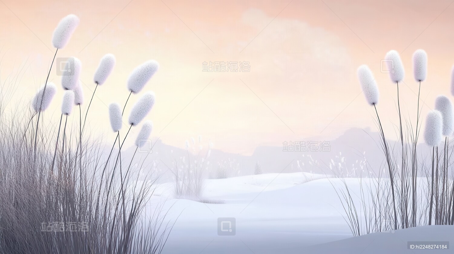 立冬冬天自然风景插画